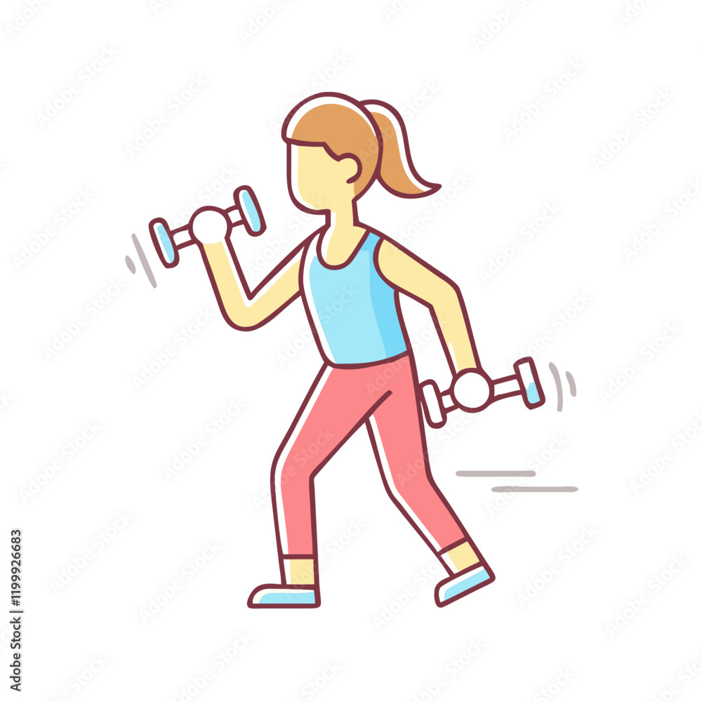 Fototapeta premium exercise icon, exercise vector illustration-simple illustration of exercise, perfect for exercise logos and themed design