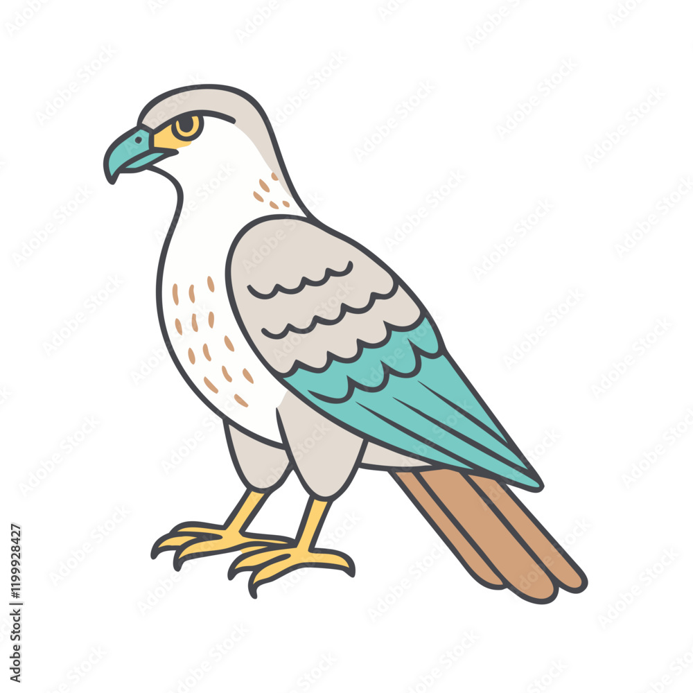Fototapeta premium falcon icon, falcon vector illustration-simple illustration of falcon, perfect for falcon logos and themed design 