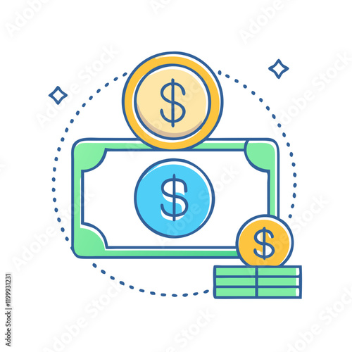 finance money icon, finance money vector illustration-simple illustration of finance money, perfect for finance money logos and themed design 