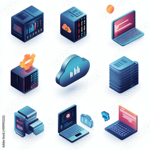 Icons for communication: chat bubble, phone, email, envelope, megaphone, news article, laptop, message icon, and a satellite dish, styled in 9 unique ways