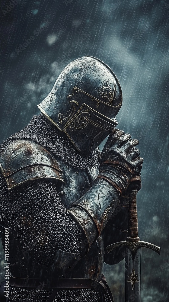 Medieval Knight: A Symbol of Valor in the Storm Medieval Knight: A Symbol of Valor in the Storm