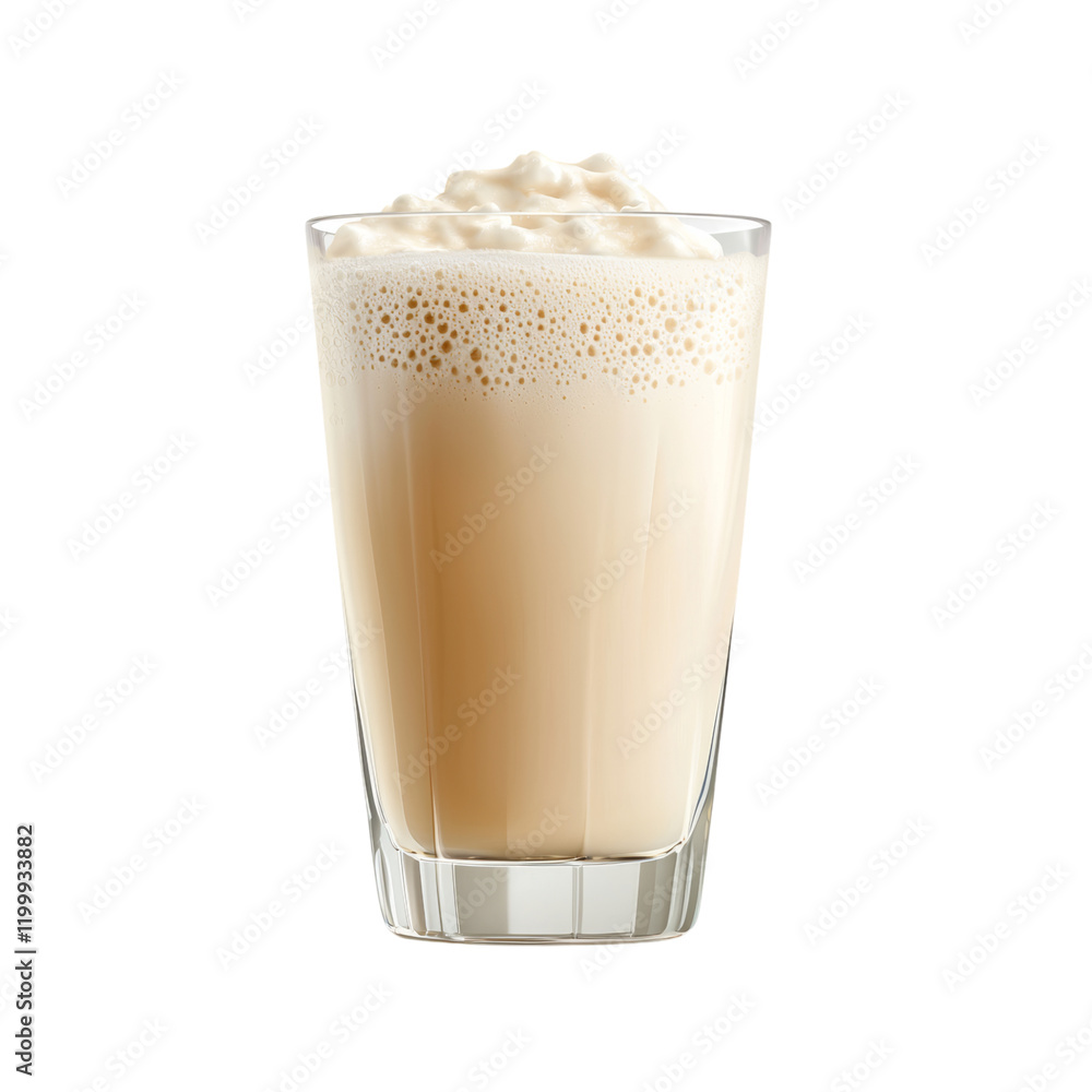 Refreshing Creamy Beverage in a Glass Isolated on transparent background Refreshing Creamy Beverage in a Glass Isolated on transparent background