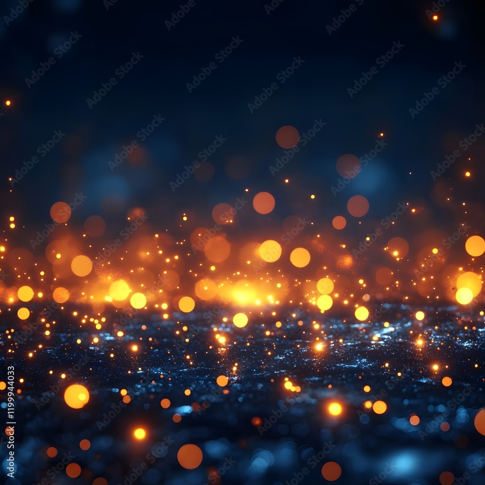 Fototapeta premium A vibrant display of glowing particles creating a magical, atmospheric effect.