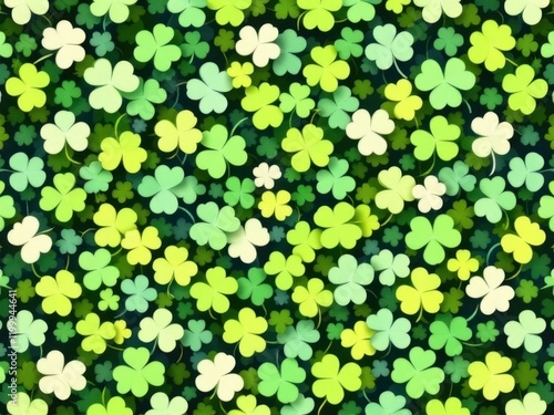 Vibrant clover pattern for st. patrick's day celebrations and festive decorations