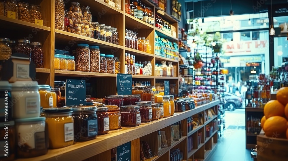 Fototapeta premium A shop filled with shelves displaying various products