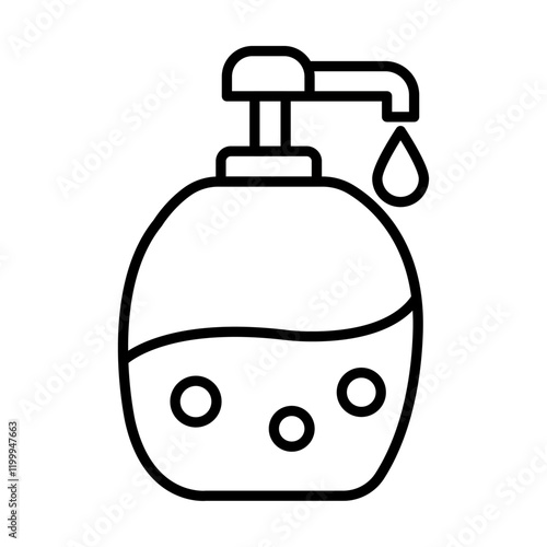 Baby shampoo icon Flat simple outline