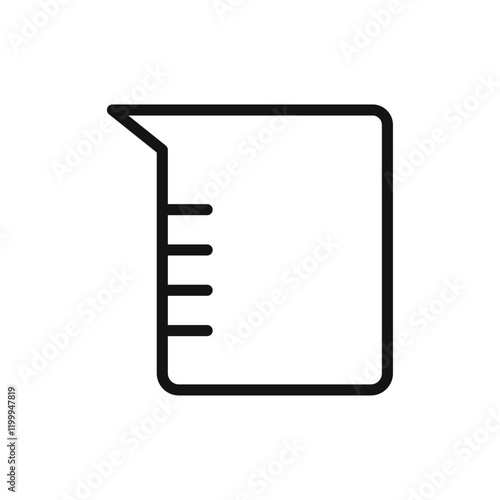 Beaker icon Flat simple outline