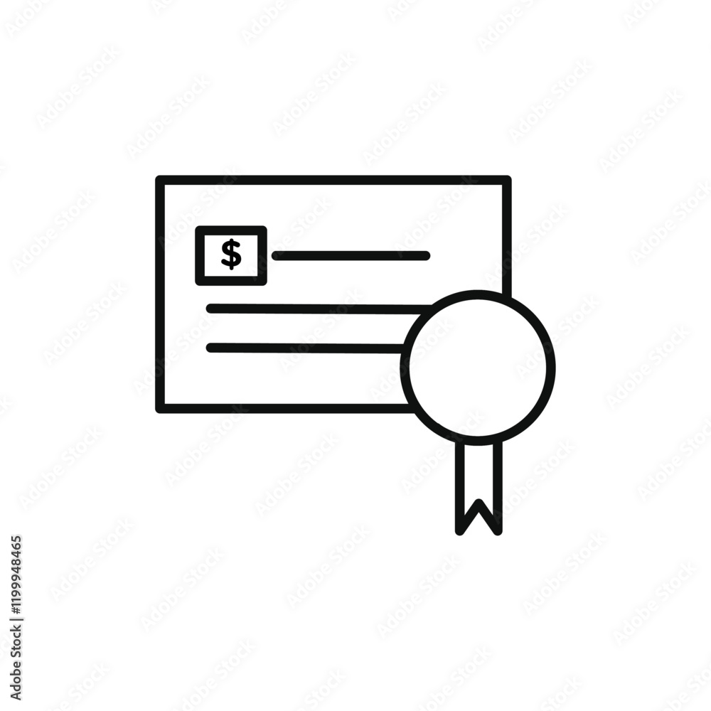 Bonds icon Flat simple outline Bonds icon Flat simple outline