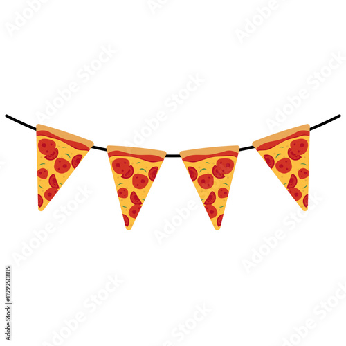 Pizza Day Fiesta Flag