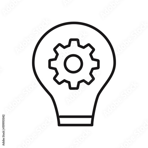 Creativity icon Flat simple outline