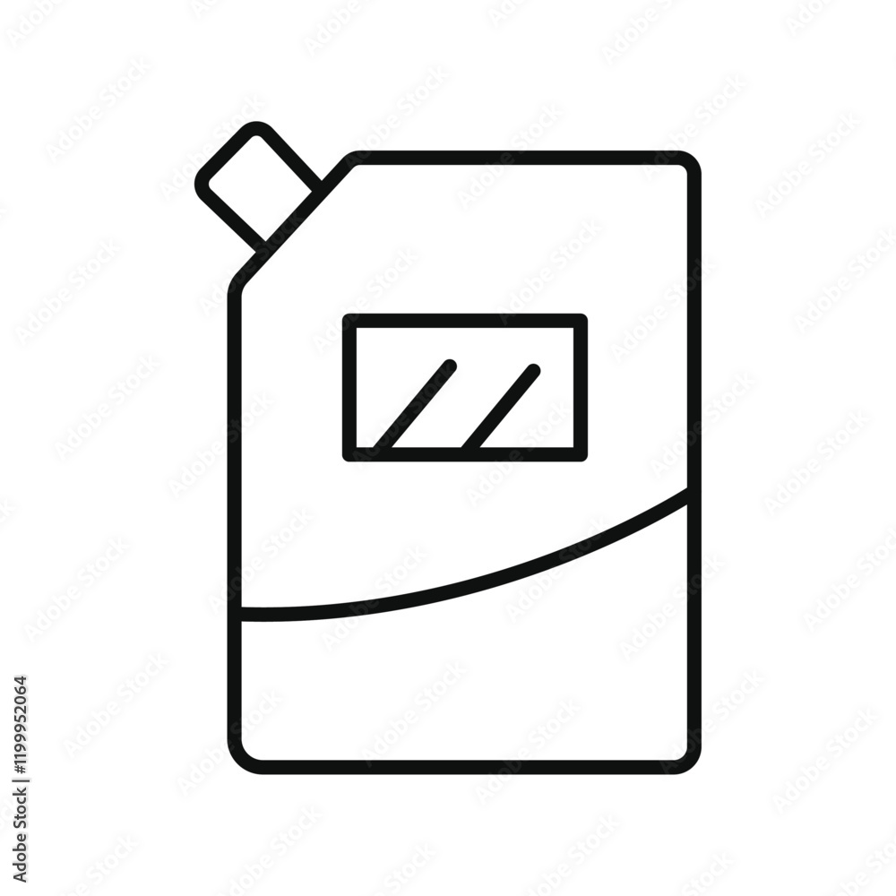 Doy pack pouch icon Flat simple outline Doy pack pouch icon Flat simple outline