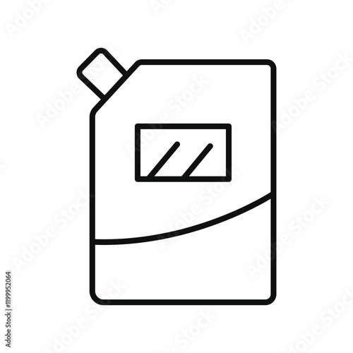 Doy pack pouch icon Flat simple outline
