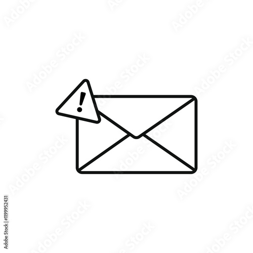 Email phishing icon Flat simple outline
