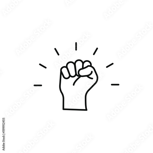 Empowerment icon Flat simple outline
