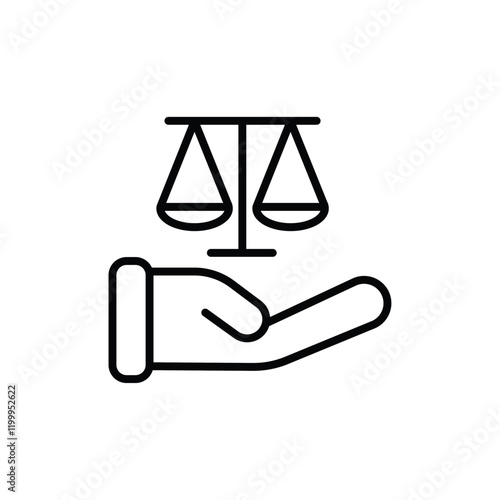 Ethics icon Flat simple outline