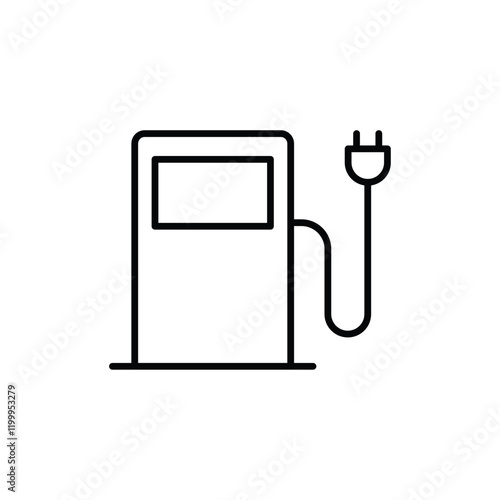 Gas station Icon Flat simple outline