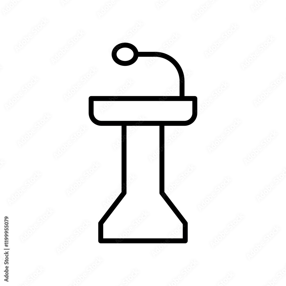 Lectern icon Flat simple outline Lectern icon Flat simple outline