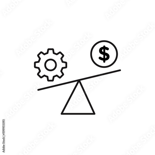 Leverage icon Flat simple outline