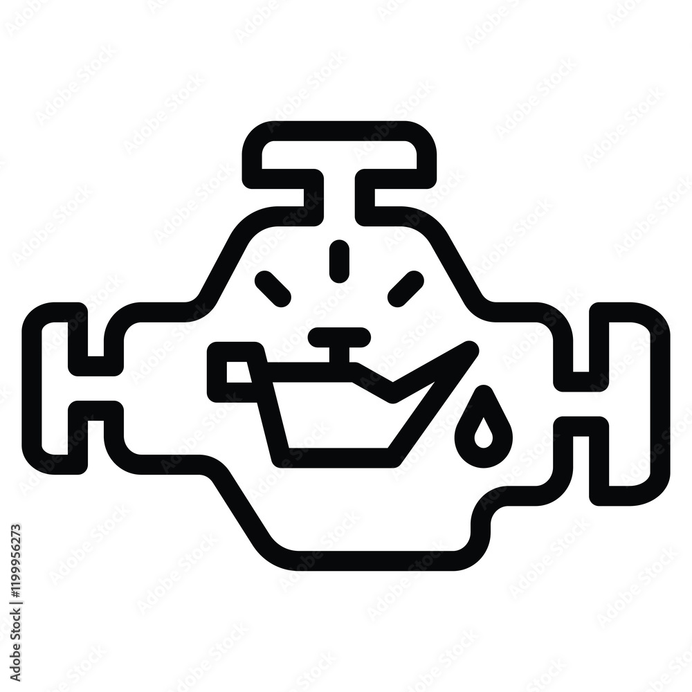 Check Engine Oil icon line vector illustration Check Engine Oil icon line vector illustration