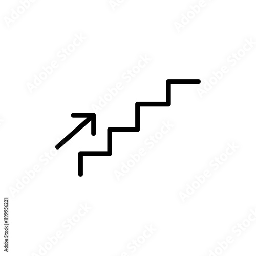Next steps icon Flat simple outline