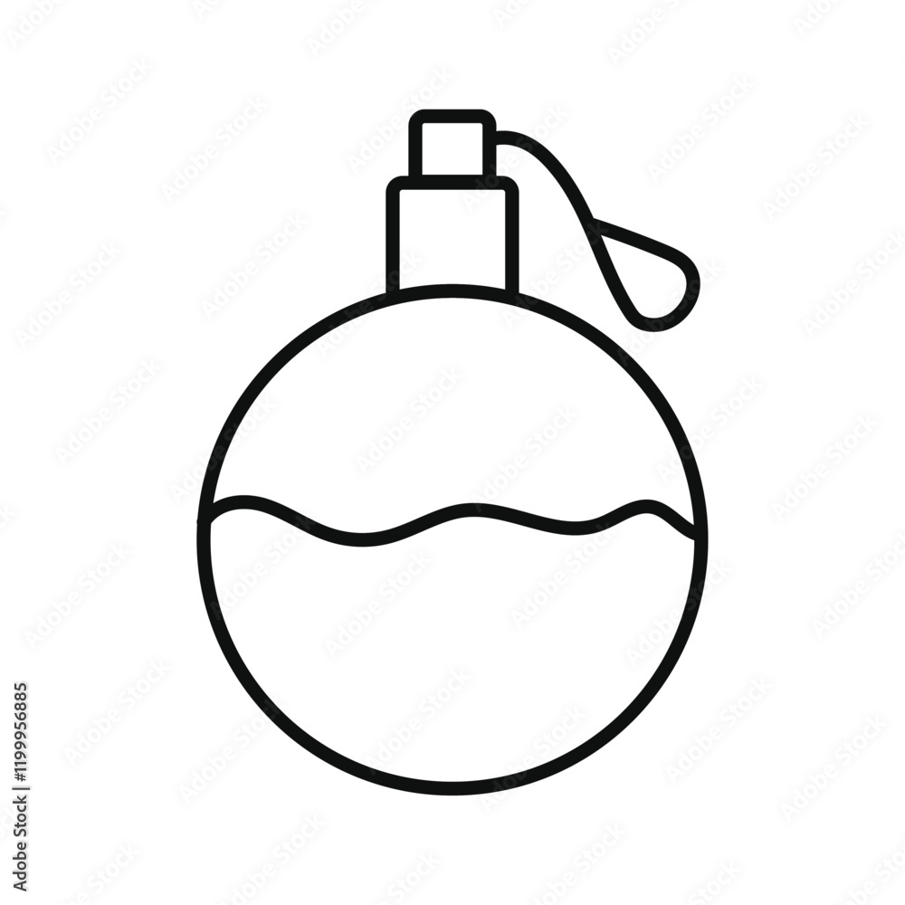 Fototapeta premium Perfume icon Flat simple outline
