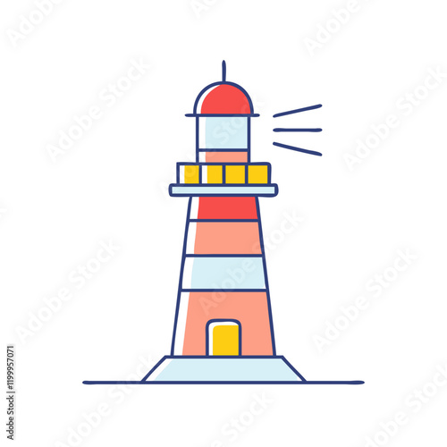 lighthouse icon, lighthouse vector illustration-simple illustration of lighthouse, perfect for lighthouse logos and themed design  photo