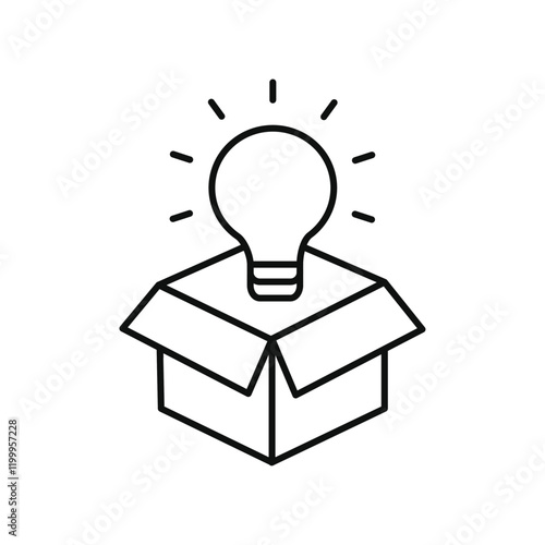 Product development icon Flat simple outline