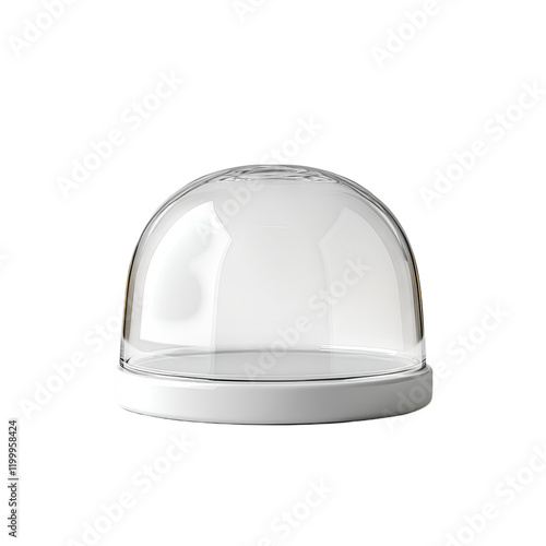 Clear Plastic Dome for Food Preservation and Display Isolated on transparent background