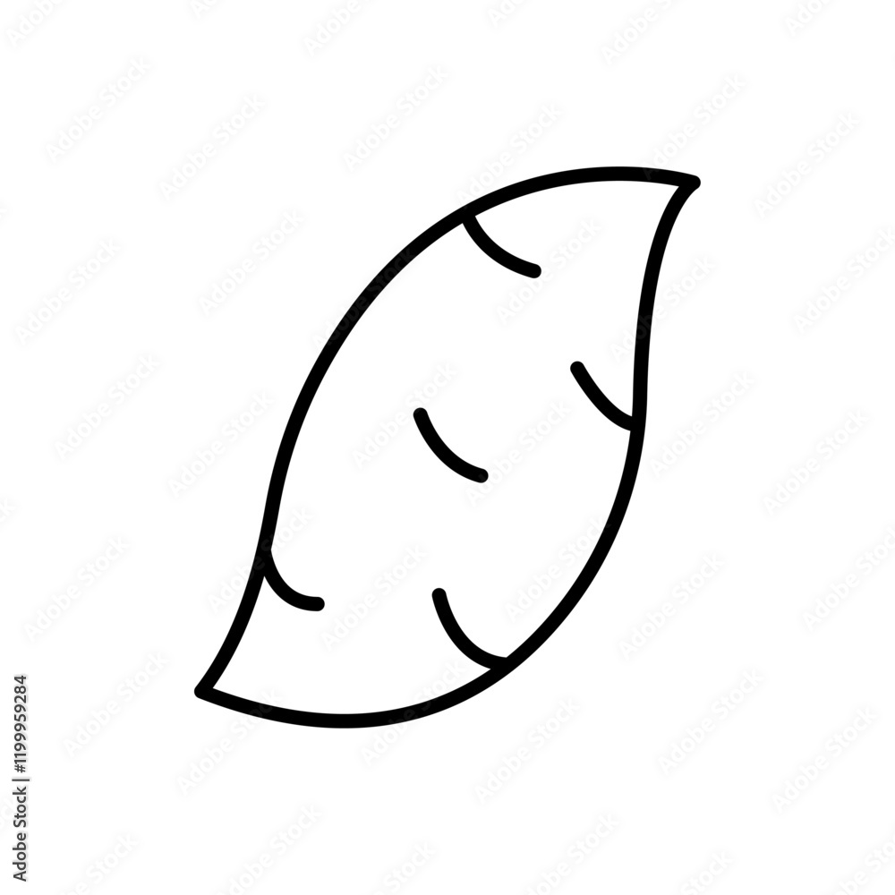Sweet potato icon Flat simple outline