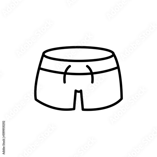 Swim shorts icon Flat simple outline