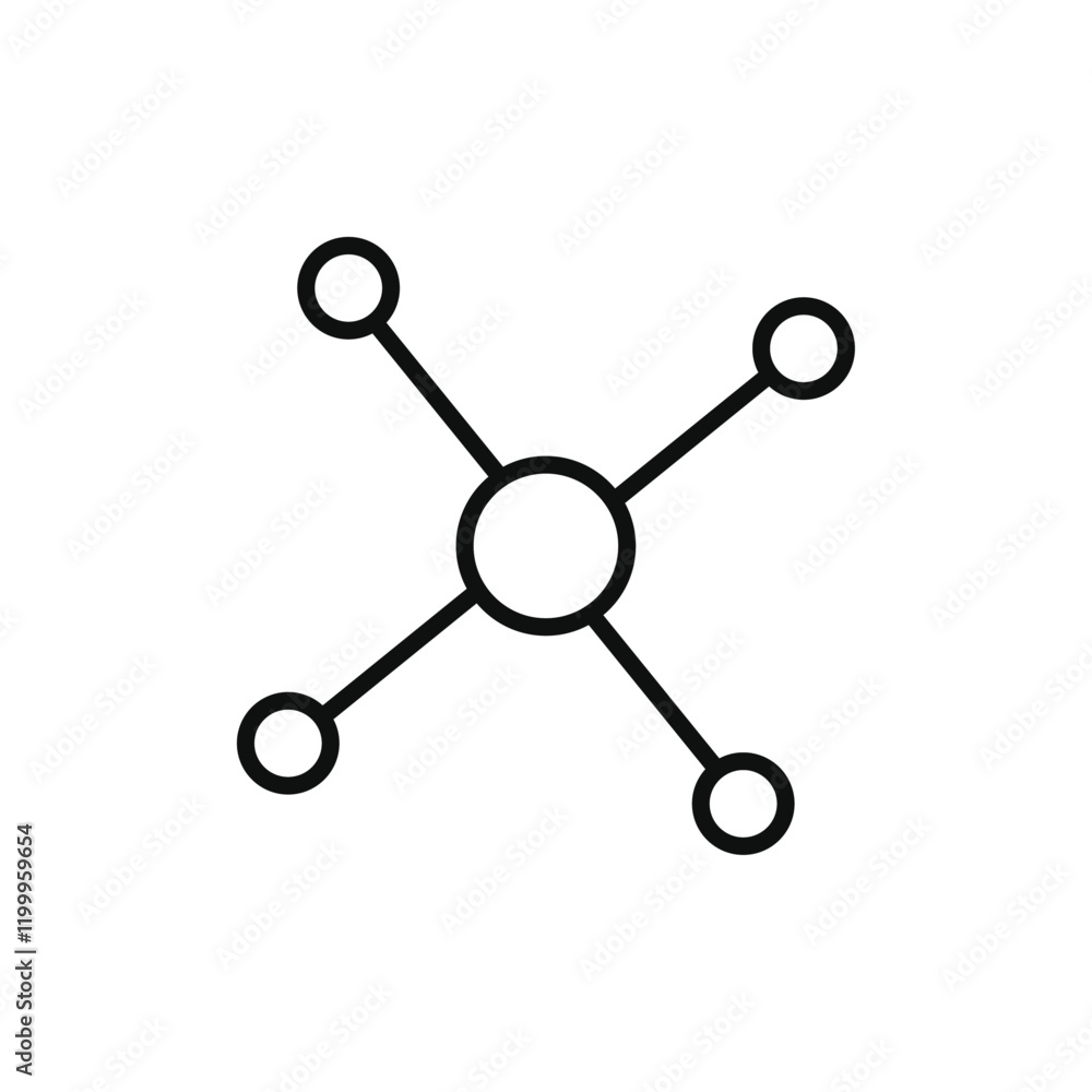 Third party icon Flat simple outline Third party icon Flat simple outline