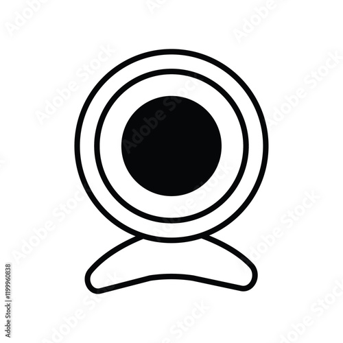 Web camera icon Flat simple outline