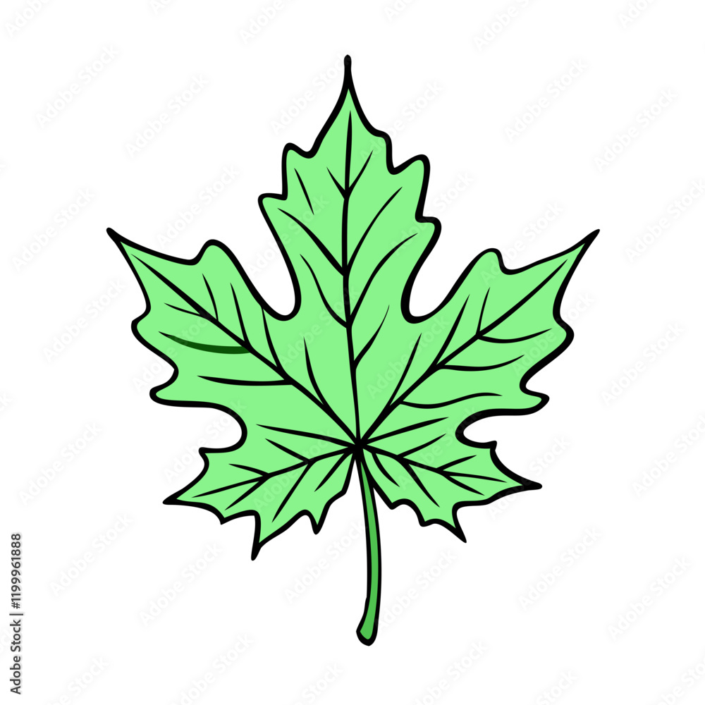 Fototapeta premium maple tree leaf icon, maple tree leaf vector illustration-simple illustration of maple tree leaf, perfect for maple tree leaf logos and themed design 