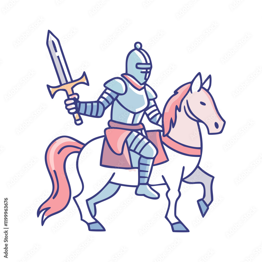 medieval knight icon, medieval knight vector illustration-simple illustration of medieval knight, perfect for medieval knight logos and themed design 