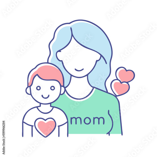 mom icon, mom vector illustration-simple illustration of mom, perfect for mom logos and themed design 