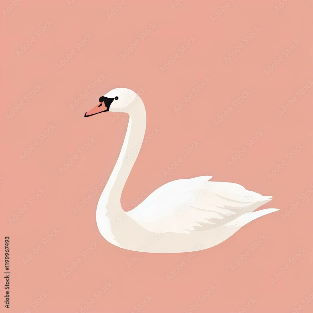 Fototapeta premium white swan on the water