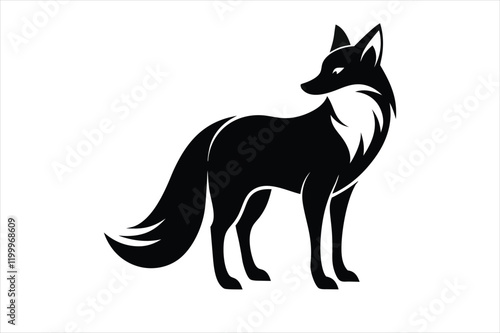 Arctic Fox Silhouette