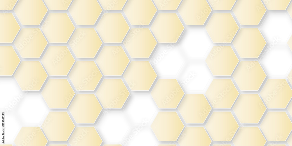 Abstract seamless honeycomb hexagon background. Geometric texture pattern design.
Abstract seamless honeycomb hexagon background. Geometric texture pattern design.
