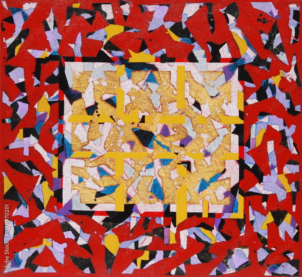 Naklejka premium Venne eletto presidente, olio su legno intelato, 58x63, 2010,