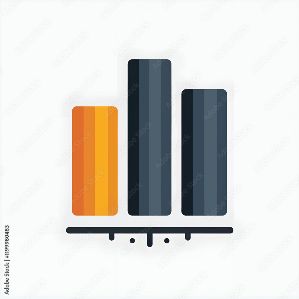 Vector of a bar chart. Vector of a bar chart.