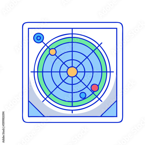 radar screen icon, radar screen vector illustration-simple illustration of radar screen, perfect for radar screen logos and themed design 