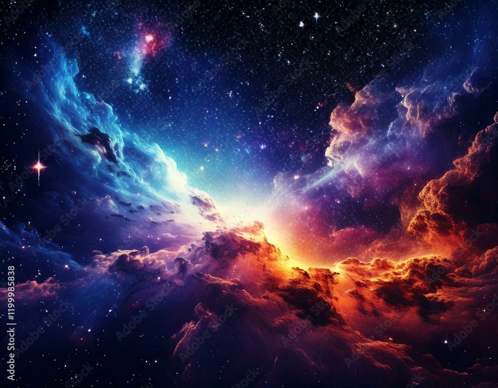 Nebula and galaxies in space. Abstract cosmos background with a starry sky; toning Nebula and galaxies in space. Abstract cosmos background with a starry sky; toning
