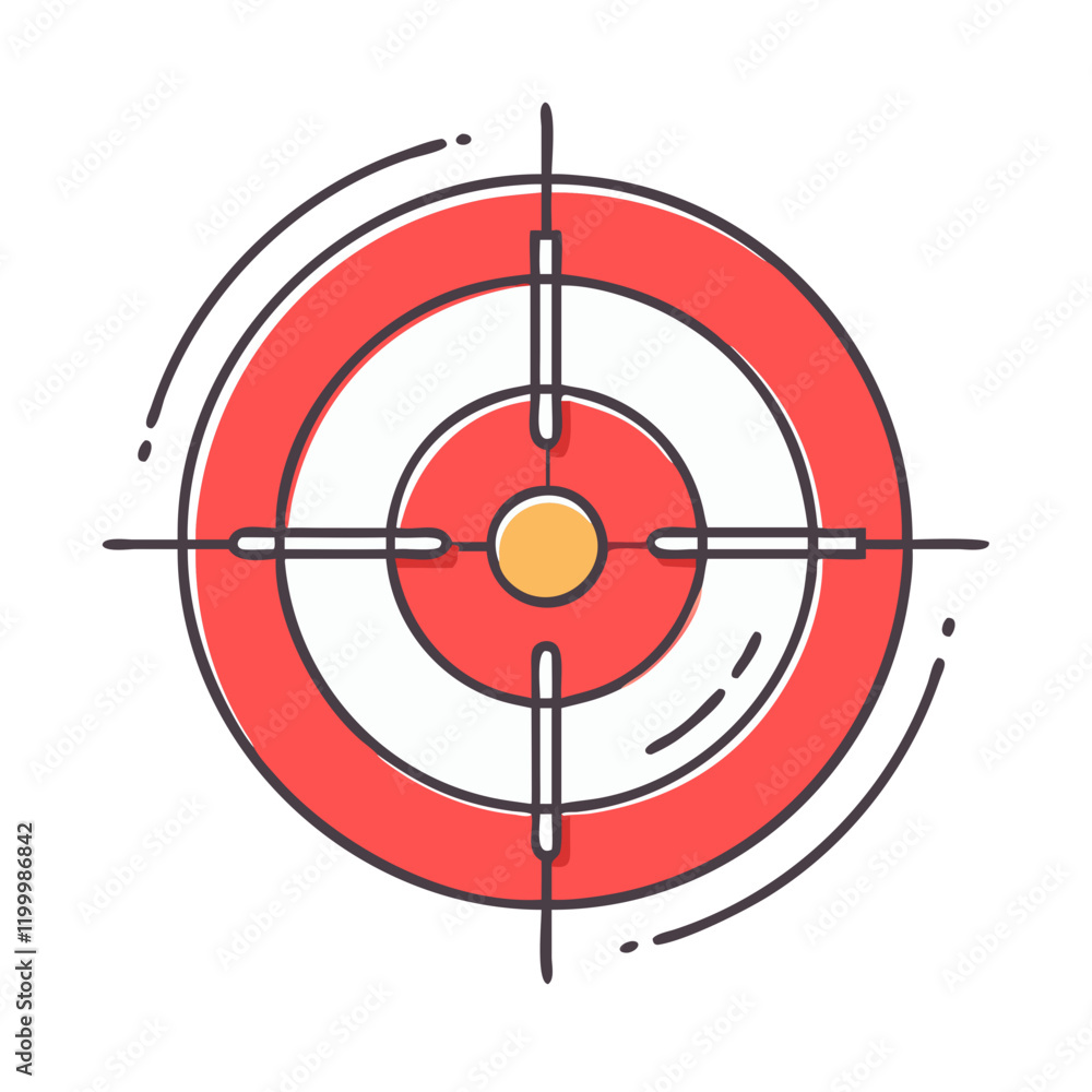 red target icon, red target vector illustration-simple illustration of red target, perfect for red target logos and themed design 