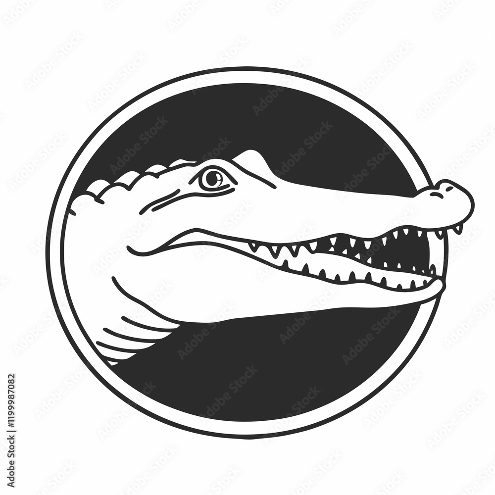 Naklejka premium head of a crocodile