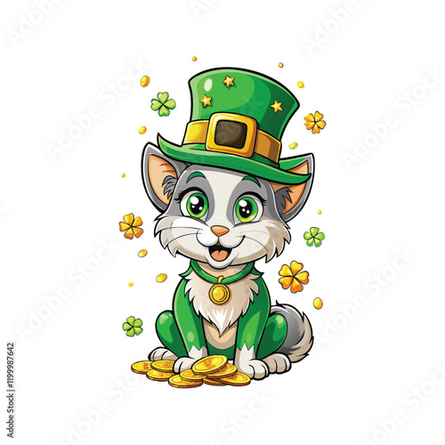 Cute Leprechaun Cat