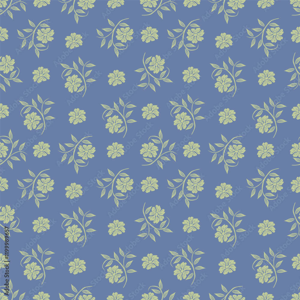 Obraz premium Cute hand drawn floral seamless pattern background