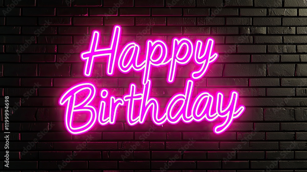 Neon birthday celebration urban night fest Neon birthday celebration urban night fest