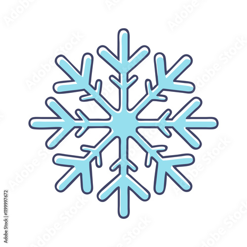 snowflake icon, snowflake vector illustration-simple illustration of snowflake, perfect for snowflake logos and themed design 