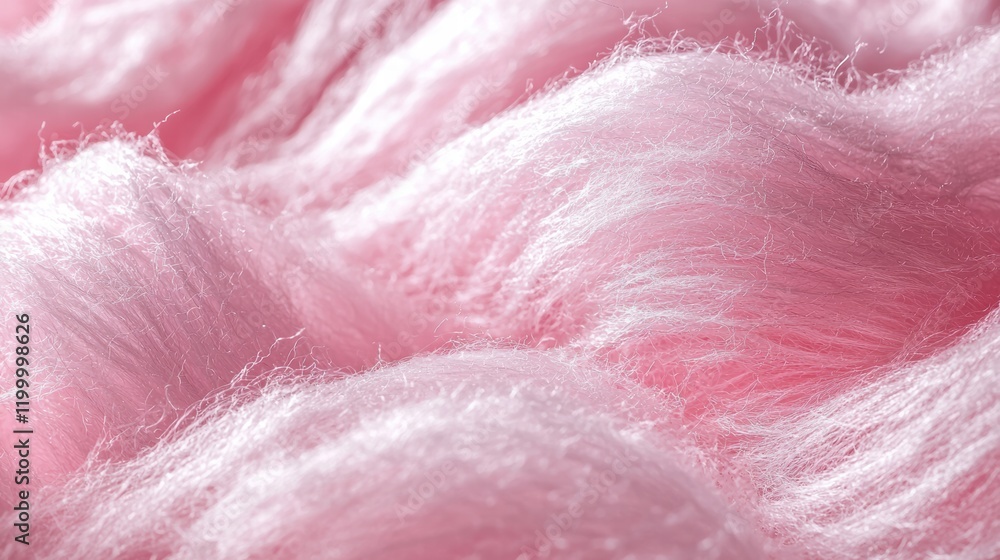 Warm and inviting closeup of layered pink cotton candy Warm and inviting closeup of layered pink cotton candy