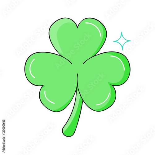 st patricks day clover icon, st patricks day clover vector illustration-simple illustration of st patricks day clover, perfect for st patricks day clover logos and themed design 